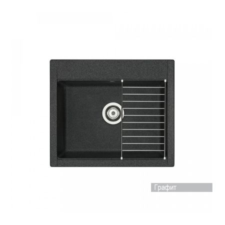 Мойка кухонная Делия 60 графит 1A715232LD210 с решеткой РАСПРОДАЖА витринный экземпляр