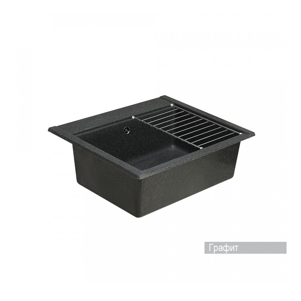 Мойка кухонная Делия 60 графит 1A715232LD210 с решеткой РАСПРОДАЖА витринный экземпляр