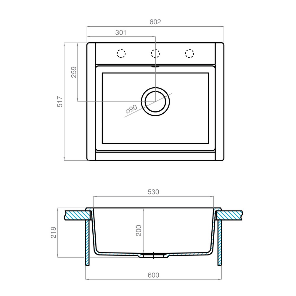 Мойка кухонная Делия 60 графит 1A715232LD210 с решеткой РАСПРОДАЖА витринный экземпляр