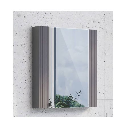 Зеркало-шкаф Лима 70 700*800*175 мм, антрацит