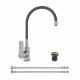 Смеситель для кухни AVRORA Kitchen AV9002B с высоким гибким изливом, черный*** Смеситель для кухни AVRORA Kitchen AV9002B с высоким гибким изливом, черный***