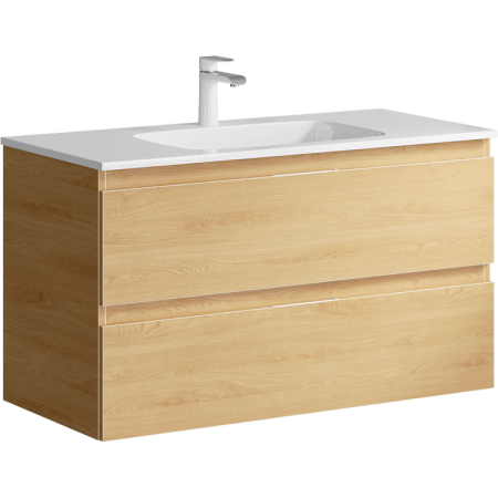 Тумба подвесная Accent 100 ACC0110DZ дуб золотой +  умывальник Malaga 1000