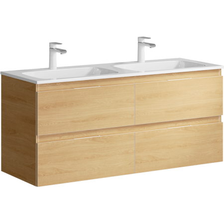 Тумба подвесная Accent 120 ACC0112DZ дуб золотой +  умывальник Malaga 1200 Duet