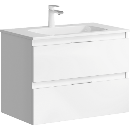 Тумба подвесная Accent 75 ACC0175W белый +  умывальник Malaga 750