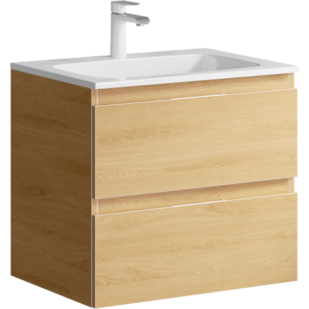 Тумба подвесная Accent 60 ACC0106DZ дуб золотой +  умывальник Malaga 600