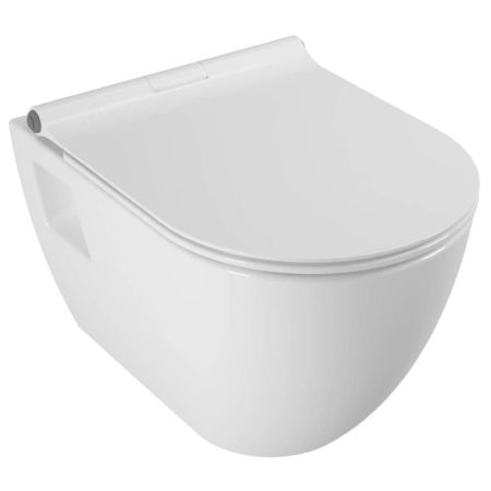 Унитаз подвесной безободковый Serel SMART SM46SL + крышка тонкая м/л РАСПРОДАЖА витринный экземпляр