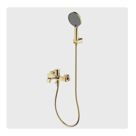 Смеситель для ванны с душем AQUAme Asti AQM6412BG, брашированное золото