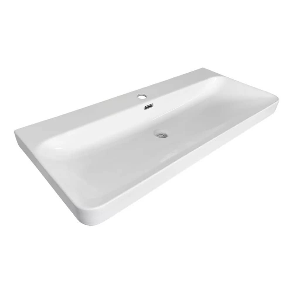 Тумба-умывальник Comforty Мадрид-100M2(Н) серый шёлк c раковиной CF19595BX-100