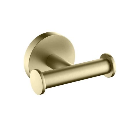 Крючок для ванной Aquatek Оберон AQ4202BG двойной настенный, золото шлифованное