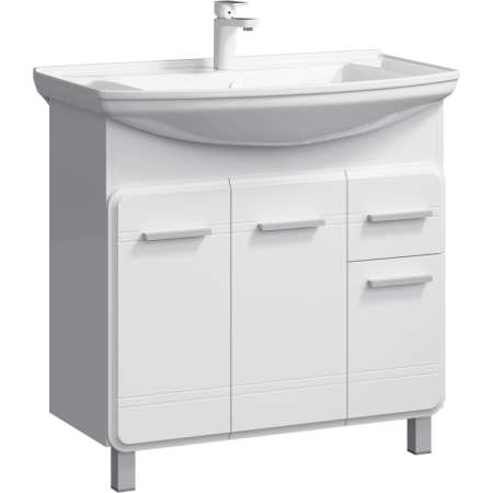 Тумба напольная Корсика 85 KOR0108 белый + умывальник Стиль 85