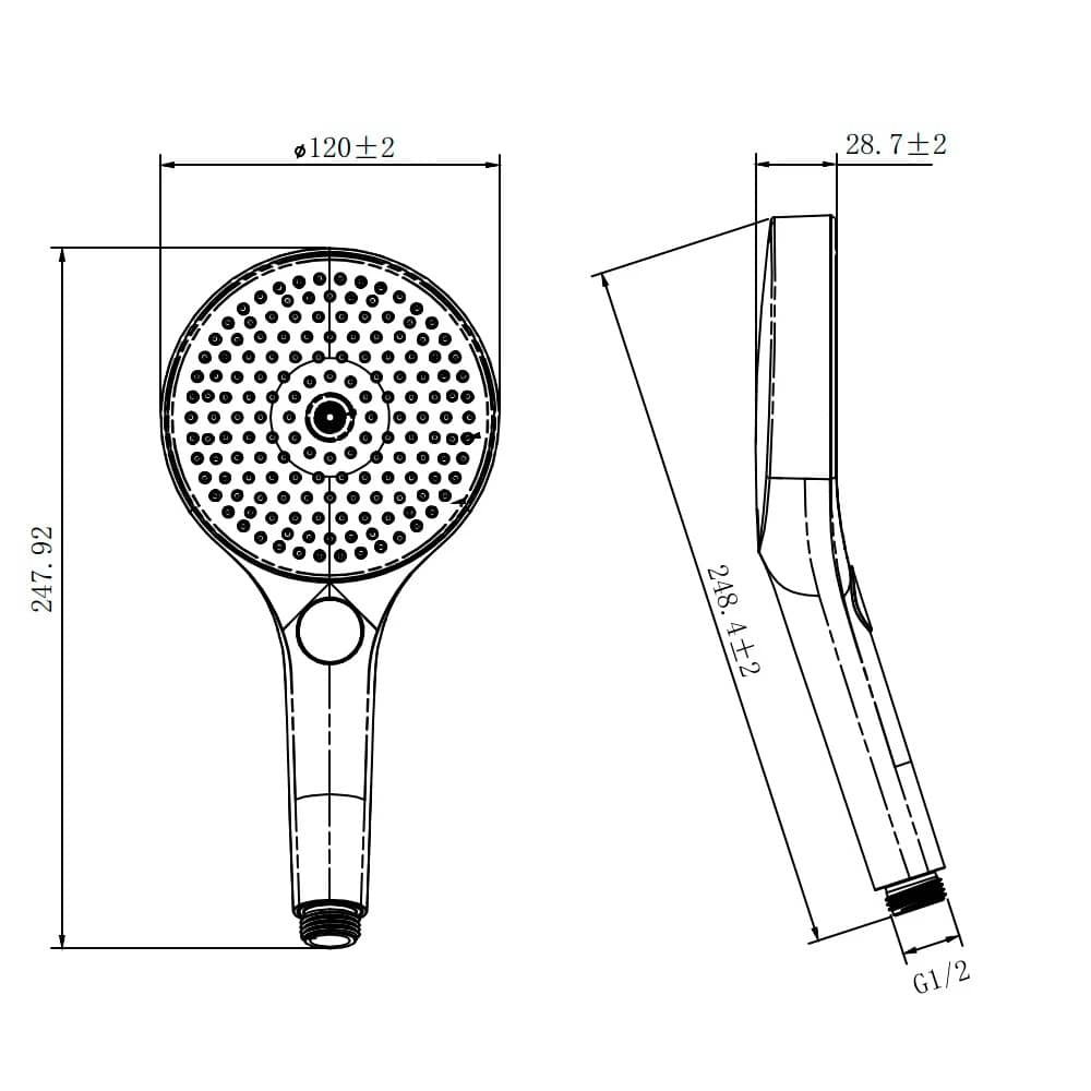 Лейка для душа трехрежимная AQUAme AQM8504CR хром