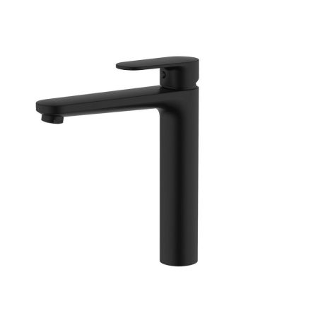 Смеситель для раковины 190 мм Aquatek Ника AQ1804MB высокий без донного клапана, черный матовый