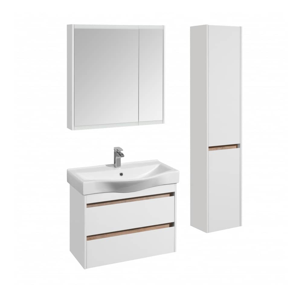 Тумба-умывальник НОРТОН 80 1A248901NT010 с раковиной Беверли 80 1WH302422