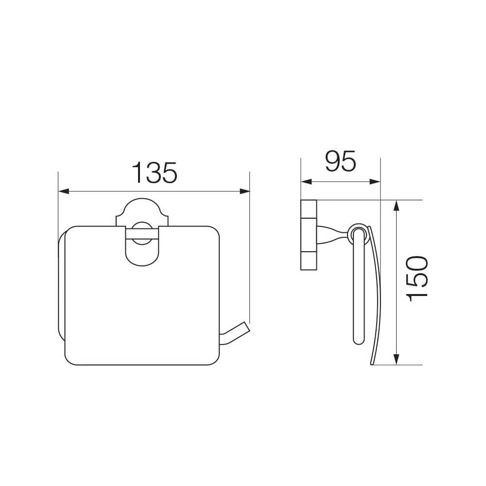 Бумагодержатель закрытый Veragio Stanford VR.STD-7781.BR бронза РАСПРОДАЖА витринный экземпляр