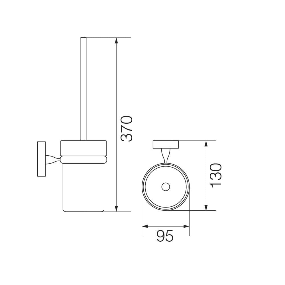 Ершик для унитаза настенный Veragio Stanford VR.STD-7790.BR бронза керамика РАСПРОДАЖА витринный экземпляр