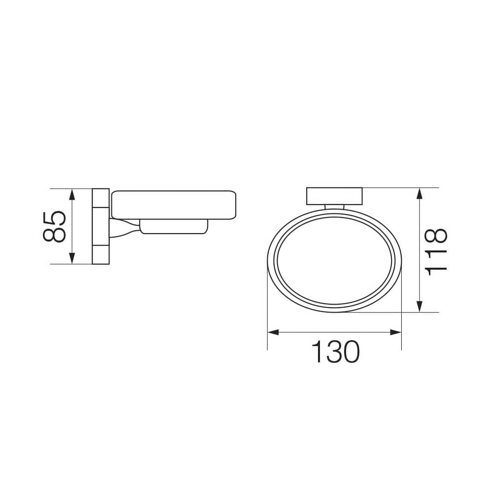 Мыльница настенная Veragio Stanford VR.STD-7750.BR керамика бронза РАСПРОДАЖА витринный экземпляр