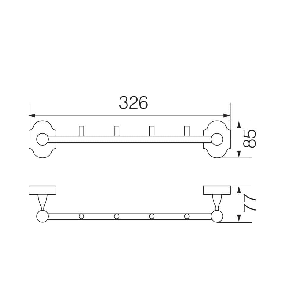 Перекладина с 4-мя крючками Veragio Stanford VR.STD-7734.BR бронза РАСПРОДАЖА витринный экземпляр