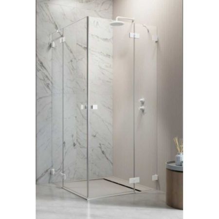 Душевое ограждение Essenza PRO White KDD 90х90 10096090-04-01L + 10096090-04-01R (стекло прозр.)