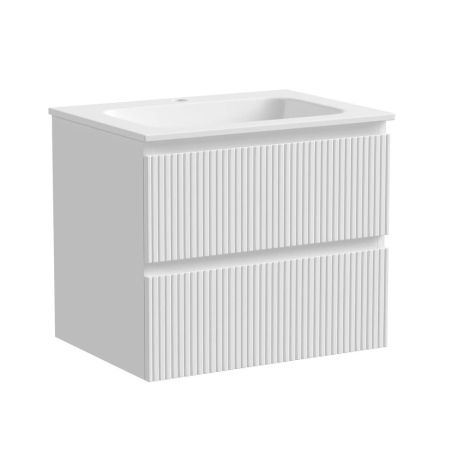 Тумба подвесная 59 см Sancos Snob T Bianco SNT60W + раковина накладная Grace CN7011, белый