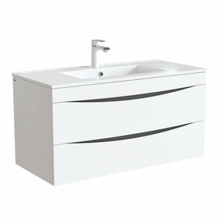 CLOUD Тумба с умывальником для ванной комнаты 100 см CLO10W1i95K (белый) CLOUD Тумба с умывальником для ванной комнаты 100 см CLO10W1i95K (белый)