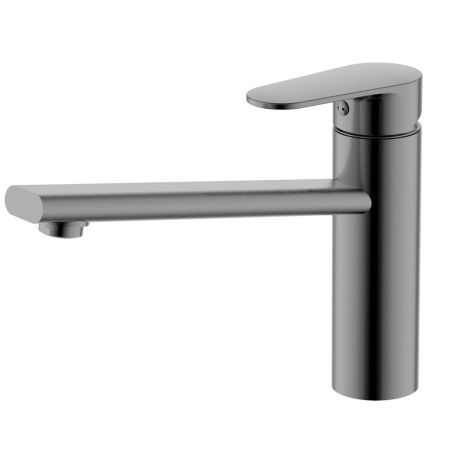 Смеситель для кухни Aquatek Ника AQ1880BGM, длинный излив, оружейная сталь