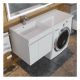 Тумба под стиральную машину с раковиной Uperwood Magenta 60/120 см 51930205150 подвесная, с дверцами, белая, левая