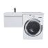 Тумба под стиральную машину с раковиной Uperwood Magenta 60/120 см 51930205153 подвесная, выдвижной ящик, белая, левая