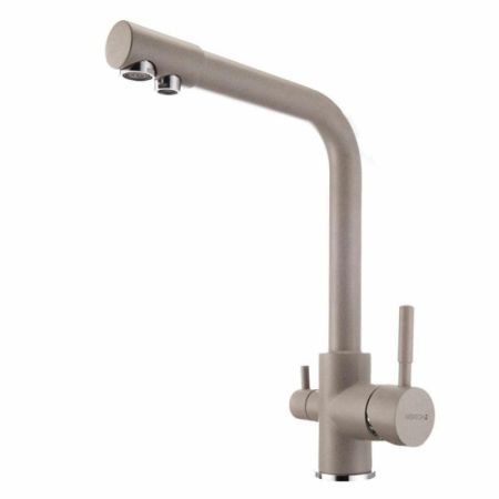 СМЕСИТЕЛЬ РУАН 1AX004FCXX250 серый шелк, фильтр, для кухни