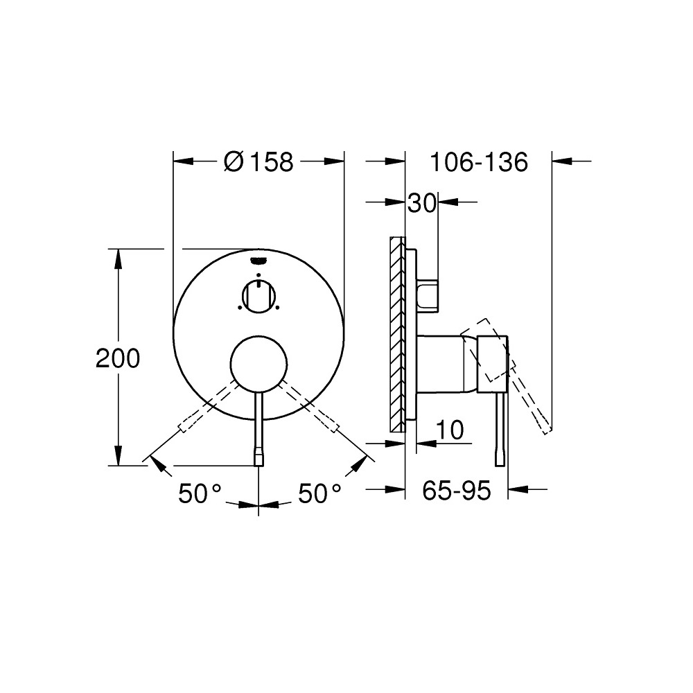 Смеситель встраиваемый Grohe ESSENCE 24092GN1 с переключателем на 3 потребителя, холодный рассвет матовый РАСПРОДАЖА витринный экземпляр Смеситель встраиваемый Grohe ESSENCE 24092GN1 с переключателем на 3 потребителя, холодный рассвет матовый РАСПРОДАЖА витринный экземпляр