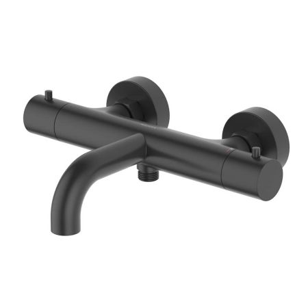 Термостатический смеситель для ванны AQUATEK Европа AQ1343MB, латунь, черный матовый