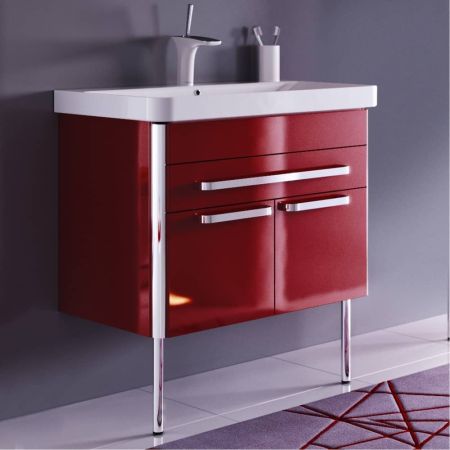 Тумба Alavann Largo 80 темный кармин с раковиной Luxury 80 РАСПРОДАЖА витринный экземпляр