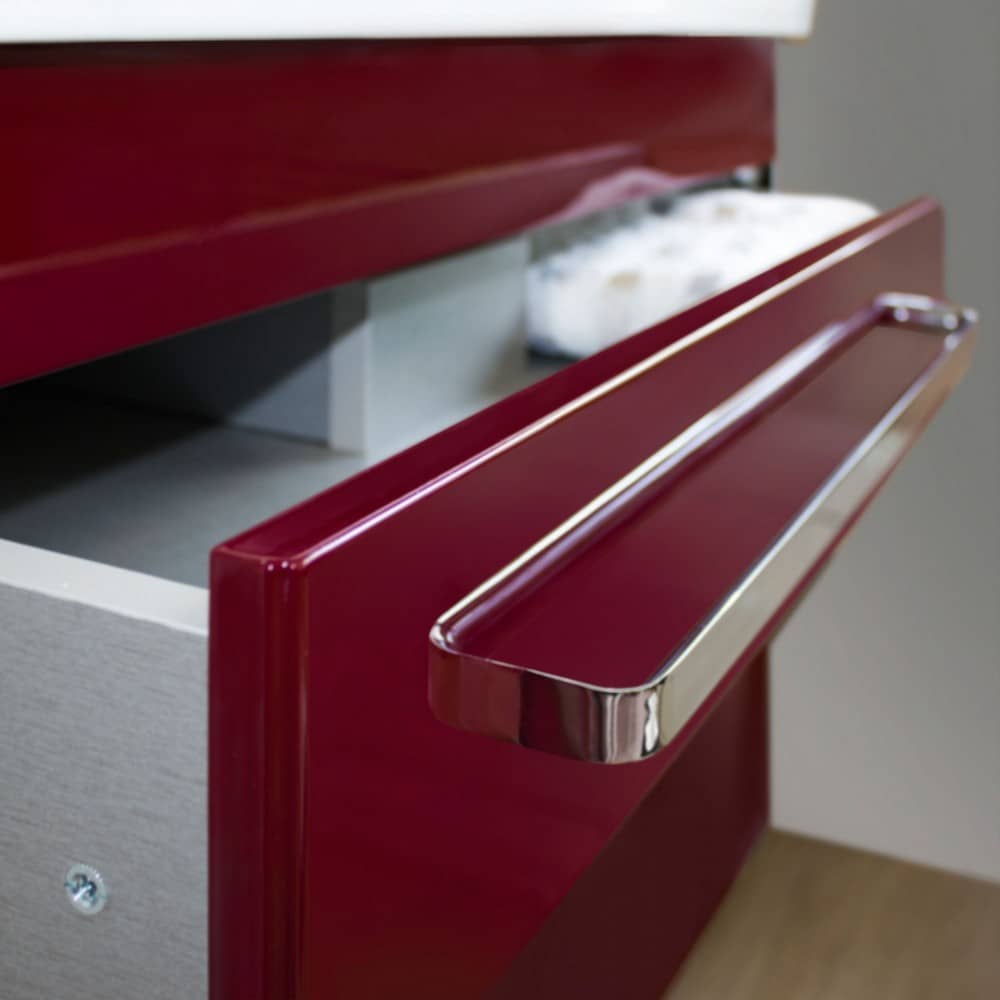 Тумба Alavann Largo 80 темный кармин с раковиной Luxury 80 РАСПРОДАЖА витринный экземпляр