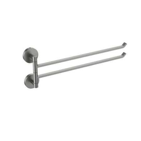 Полотенцедержатель двойной поворотный Aquatek Бетта AQ4613BGM, оружейная сталь