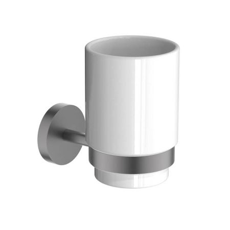 Стакан с держателем Aquatek Бетта AQ4604BGM, оружейная сталь