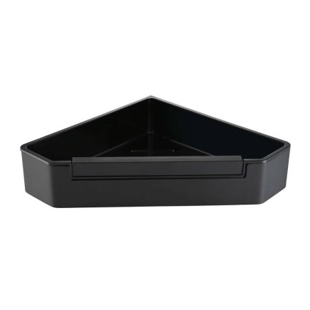 Угловая полка для душа со стеклоочистителем Aquatek AQ4976MB, черный матовый