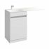 Тумба FORMA FOR0105KL с корзиной слева и умывальником 115 см FOR.11.04.D-L, белый