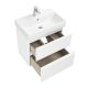 Тумба 60см Roca OLETA A857639501 с 2 ящиками, белый матовый с раковиной Jika PURE 8124260001041