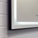 Зеркало в черной раме 60 см Comforty Онега 60 LED-подсветка, бесконтактный сенсор