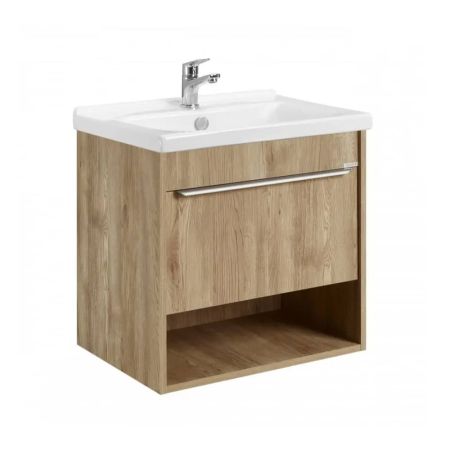 Тумба-умывальник AQUATON Хоуп 60 1A287201HP6C0 орех с раковиной Миранда 60 (1A2872K0HP6C0)