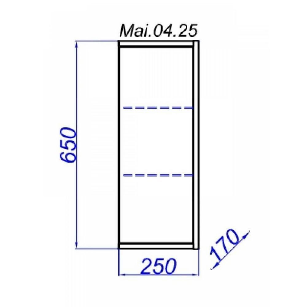 Комплект: Зеркало с подсветкой MIAMI Mai.02.06 + Шкафчик Mai.04.25 РАСПРОДАЖА