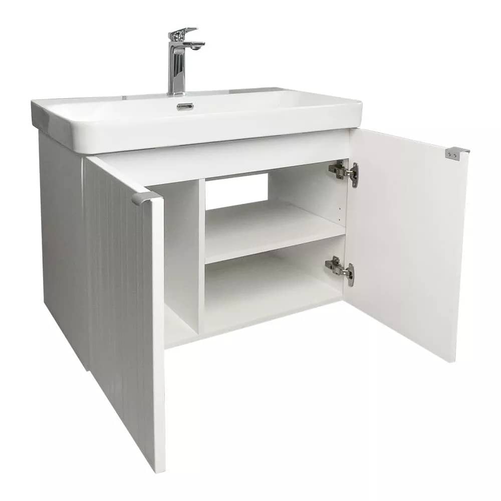 Тумба-умывальник Comforty Тенерифе-80 белый матовый с раковиной CF19595BX-80