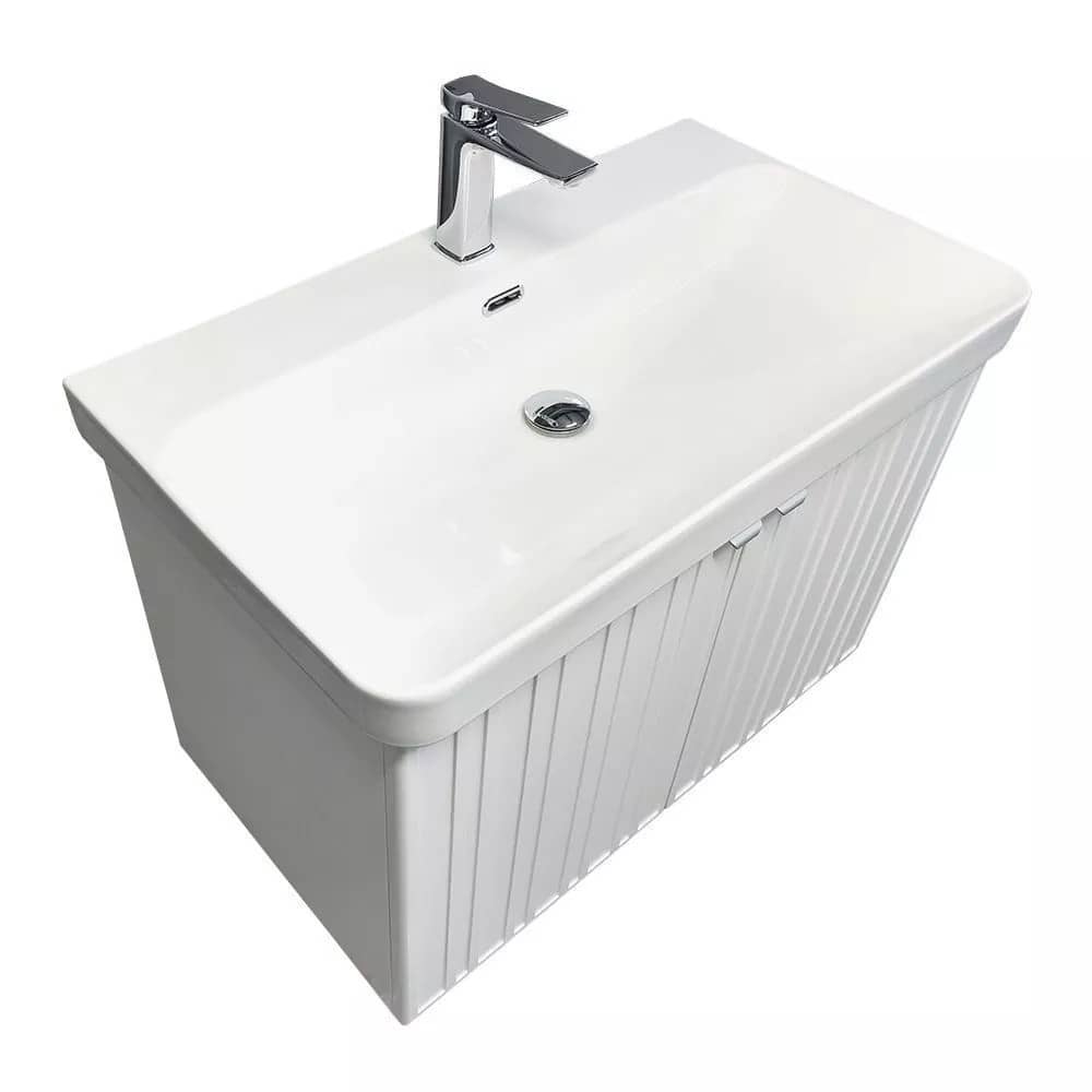 Тумба-умывальник Comforty Тенерифе-80 белый матовый с раковиной CF19595BX-80