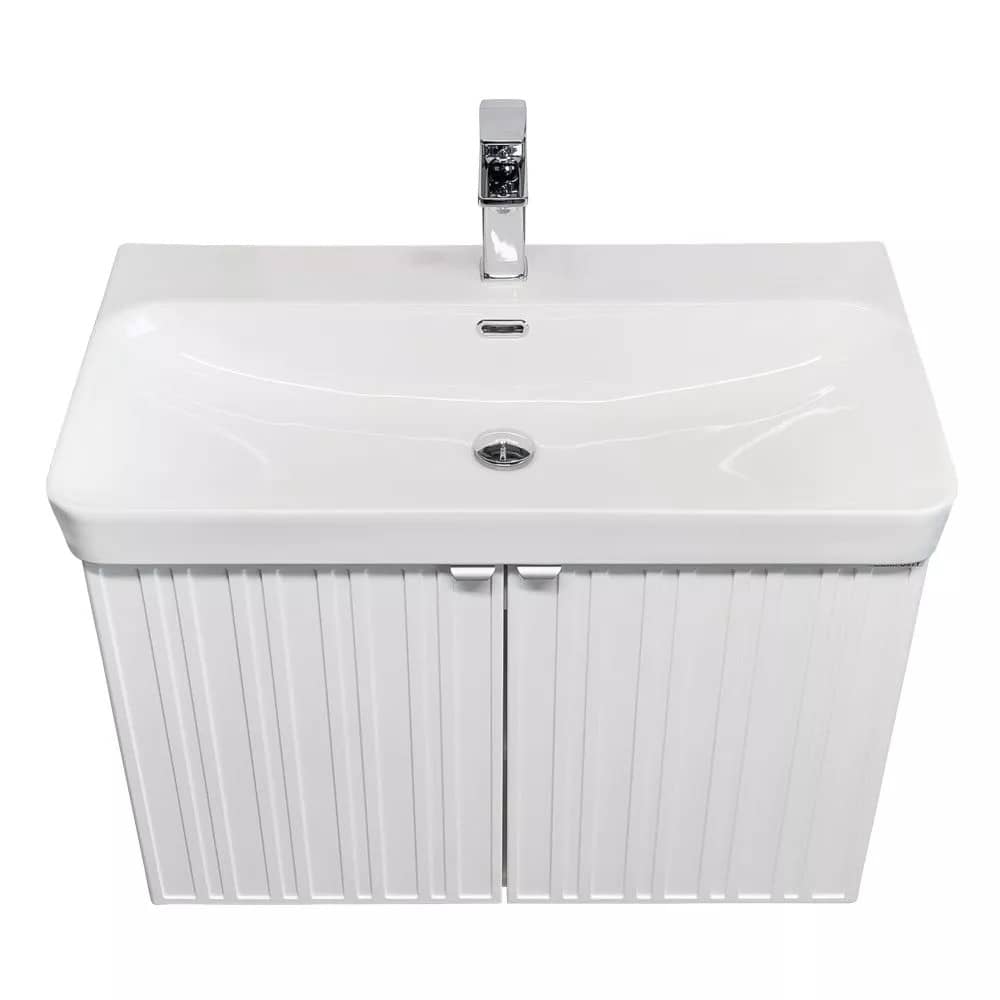 Тумба-умывальник Comforty Тенерифе-80 белый матовый с раковиной CF19595BX-80