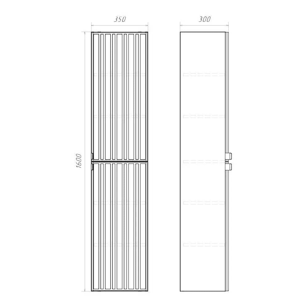 Шкаф-колонна Comforty Тенерифе-35 белый матовый