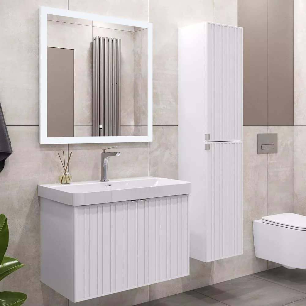 Шкаф-колонна Comforty Тенерифе-35 белый матовый