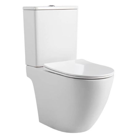 Унитаз-компакт напольный безободковый Aquatek Европа AQ2903T-00, тонкое сиденье микролифт, смыв торнадо