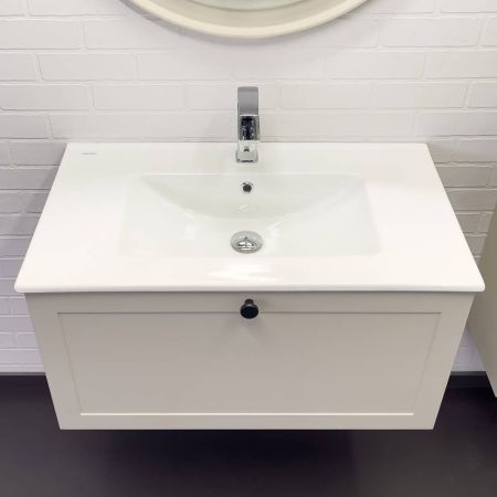 Тумба-умывальник Comforty Ереван 80 серый шёлк с раковиной Comforty 80E