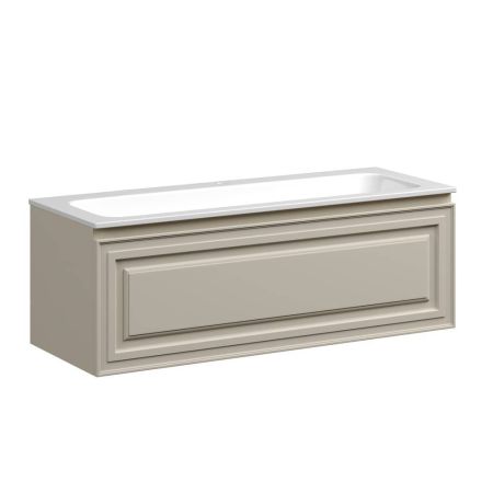 Тумба подвесная 1195 мм Sancos Very Beige Soft VR120CE бежевый + раковина накладная Grace CN7017