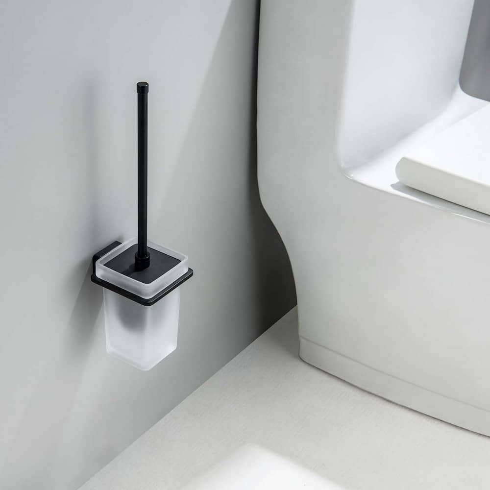 Ершик для унитаза Aquatek Либра AQ4310MB квадратный настенный, черный Ершик для унитаза Aquatek Либра AQ4310MB квадратный настенный, черный
