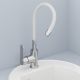 Смеситель для кухни AVRORA Kitchen AV9002W с высоким гибким изливом, белый***
